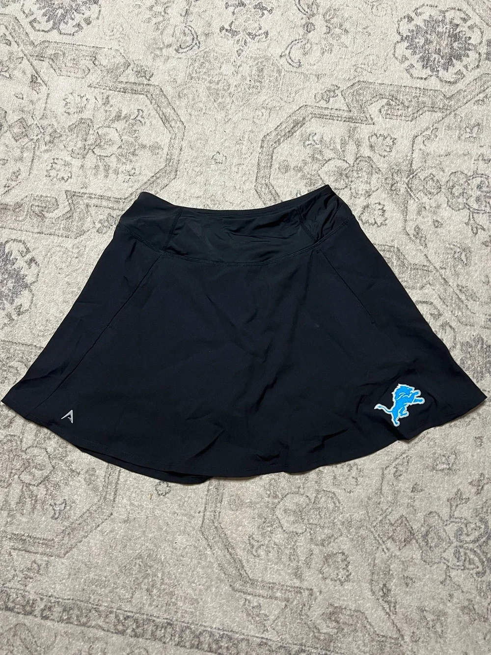 Antigua Black Detroit Lions Chip Skort